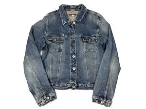 VTG Y2k Silver Jeans Womens XL Blue Denim Jean Jacket Slim Fit 90s Trucker Retro